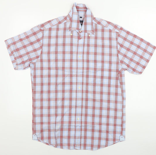 Mens UK Size S MCNEAL Blue  Button-Up Short Sleeve Casual Shirt