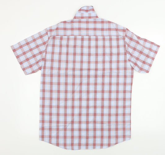 Mens UK Size S MCNEAL Blue  Button-Up Short Sleeve Casual Shirt