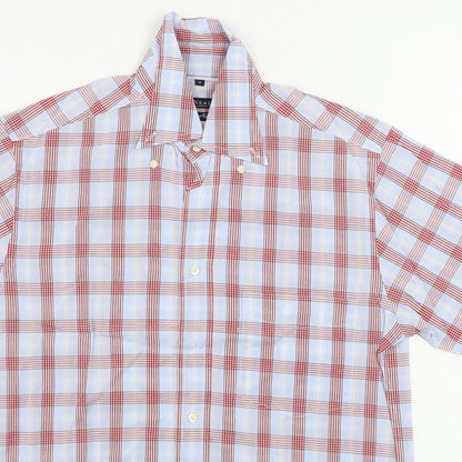 Mens UK Size S MCNEAL Blue  Button-Up Short Sleeve Casual Shirt