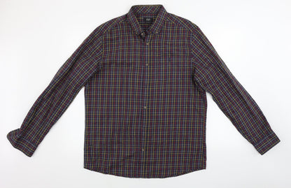 F&F  Mens Brown Check   Button-Up Size L