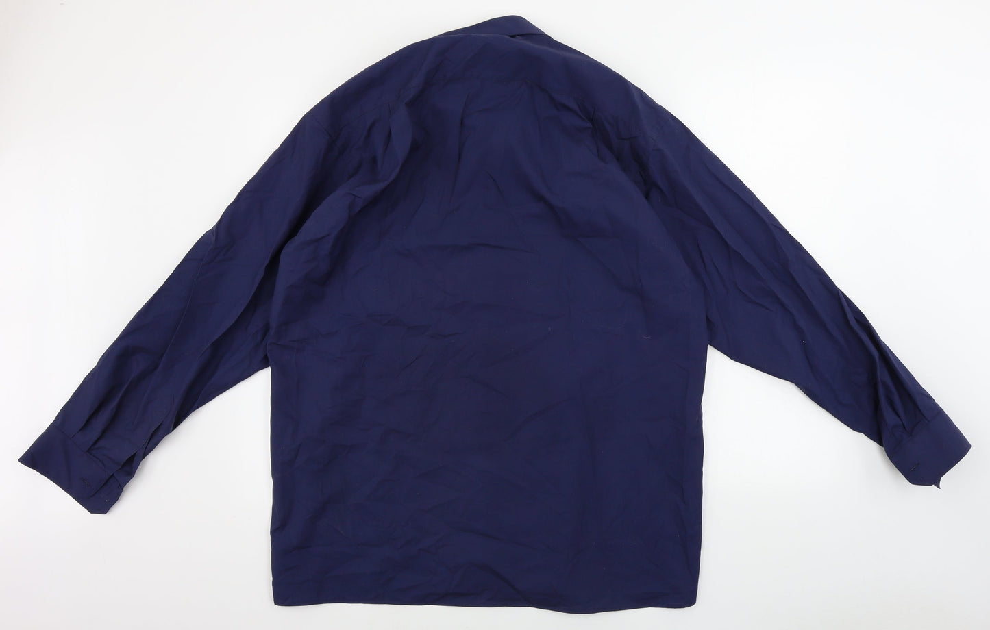 wash&wear Mens Blue    Button-Up Size 15