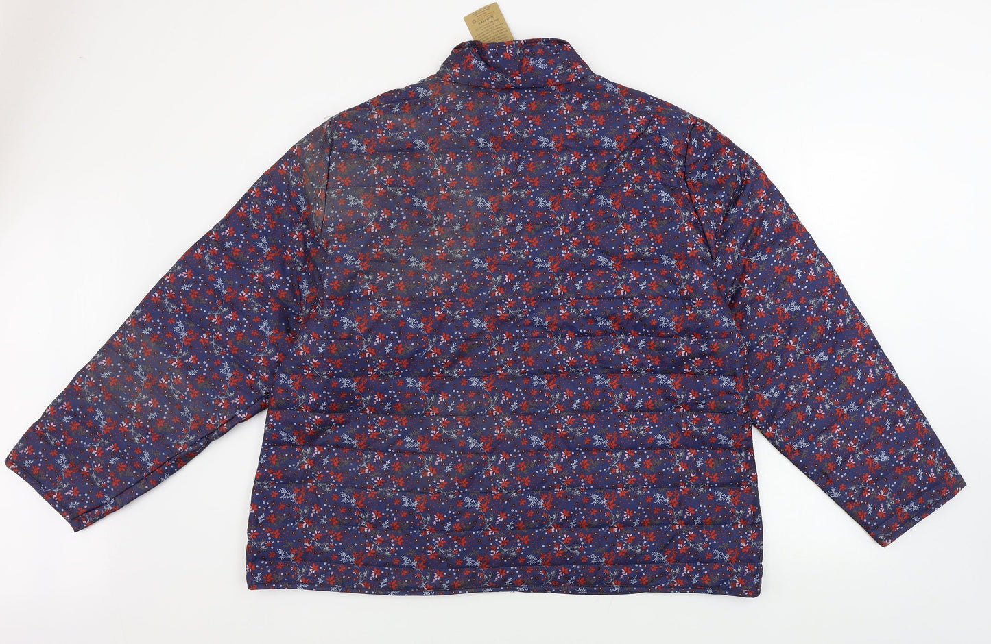 ann de lancay  Womens Purple Floral  Jacket Coat Size XL