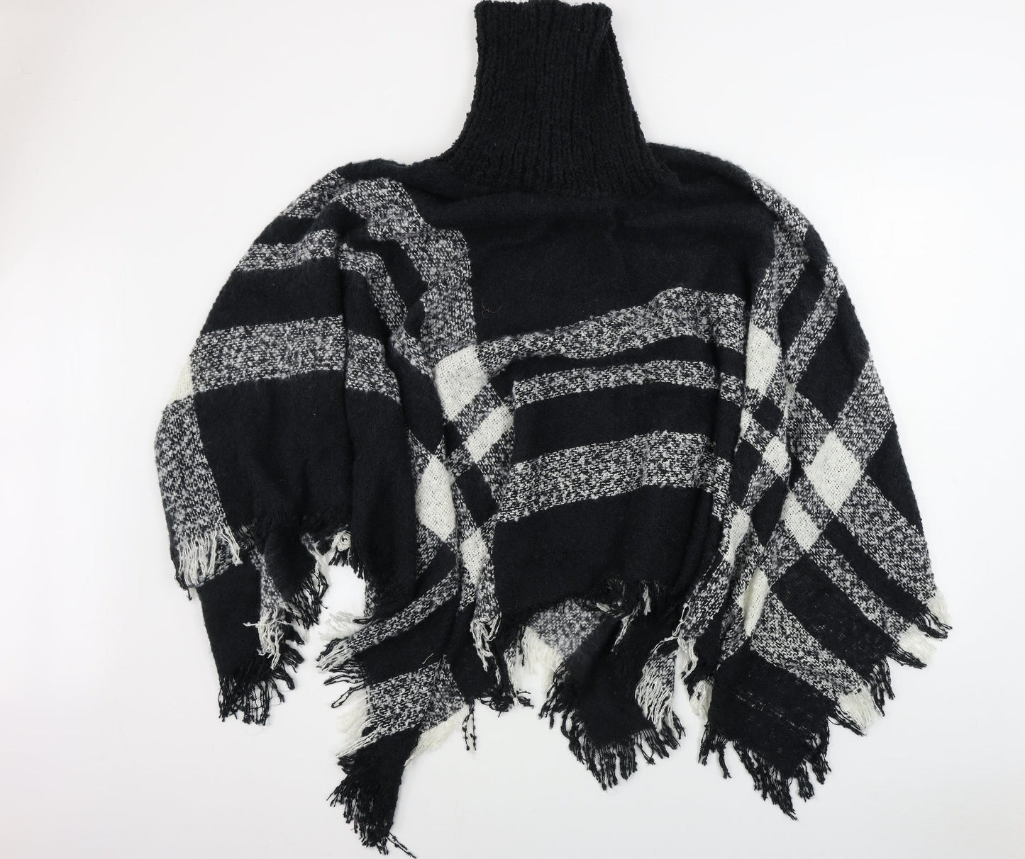 Womens UK Size One Size Studio Black Wrap Jumper