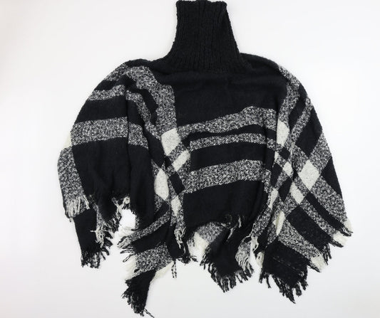 Womens UK Size One Size Studio Black Wrap Jumper
