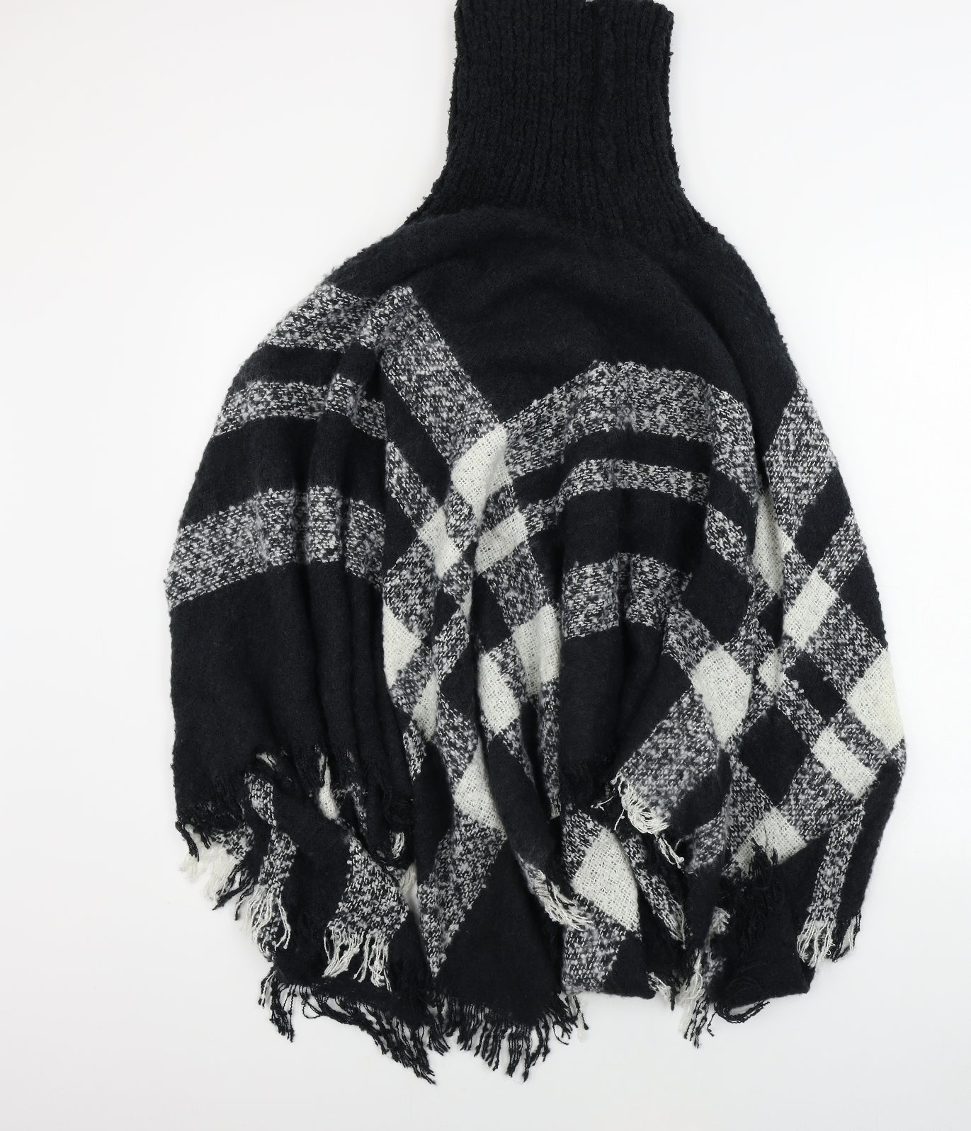 Womens UK Size One Size Studio Black Wrap Jumper