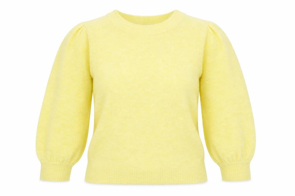 Womens UK Size S Papaya Yellow Pullover Jumper