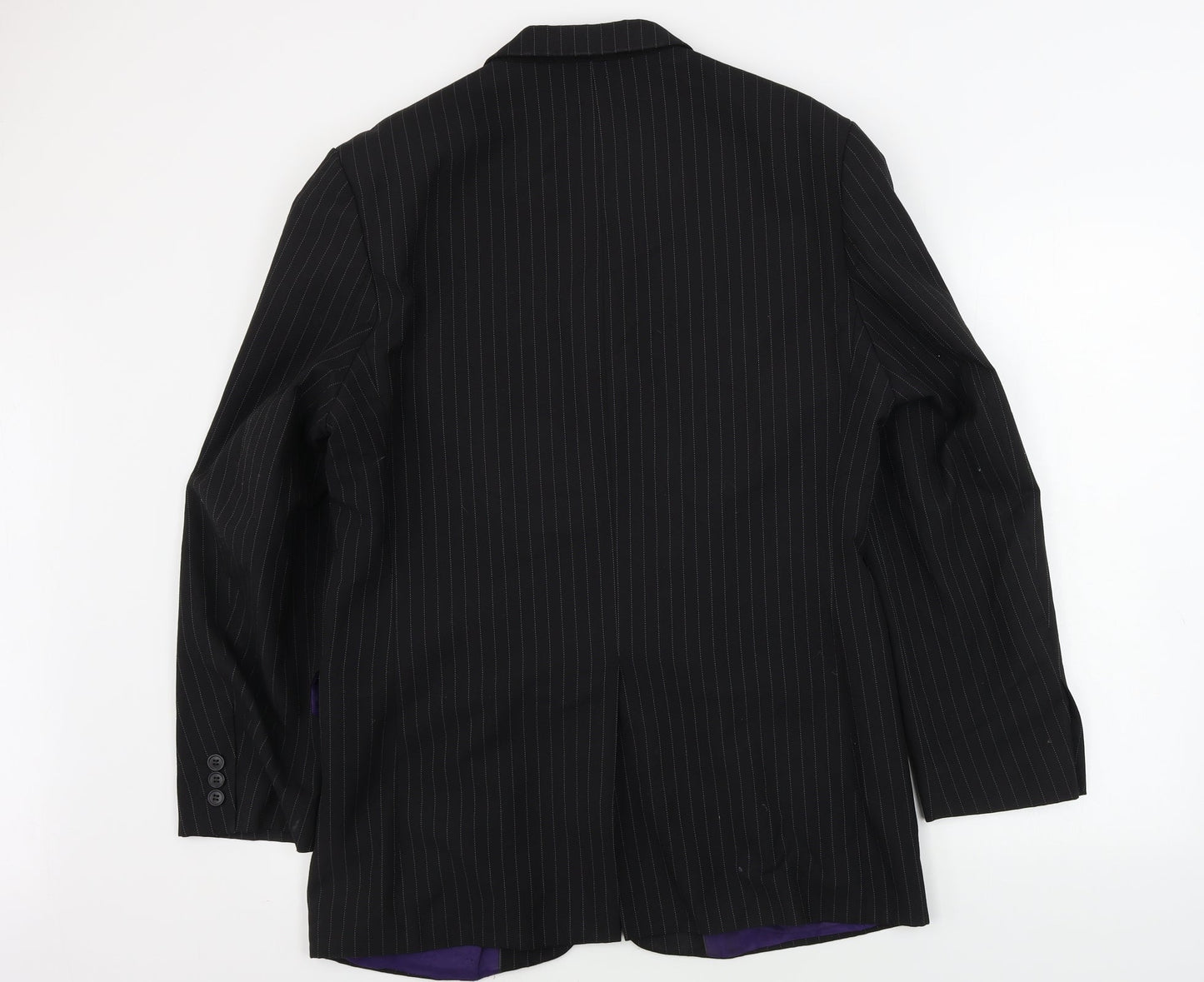 F&F  Mens Black Striped  Jacket Blazer Size 40