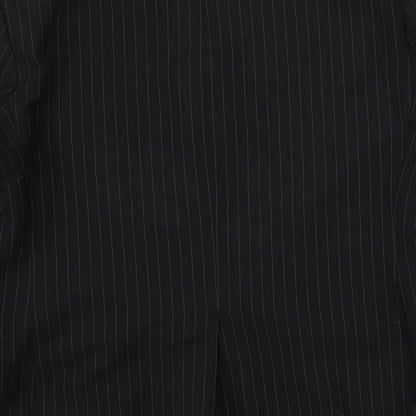 F&F  Mens Black Striped  Jacket Blazer Size 40