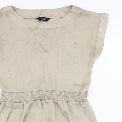 Womens UK Size 10 Dorothy Perkins Beige Basic Blouse