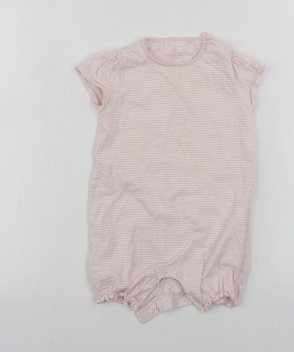 NEXT  Girls Pink Striped  Babygrow One-Piece Size 12-18 Months