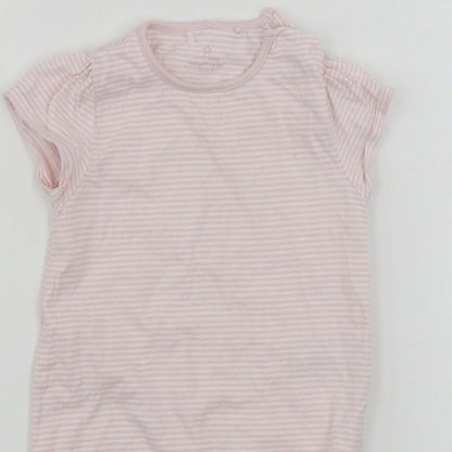 NEXT  Girls Pink Striped  Babygrow One-Piece Size 12-18 Months