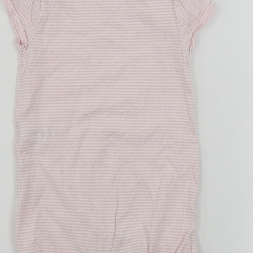 NEXT  Girls Pink Striped  Babygrow One-Piece Size 12-18 Months