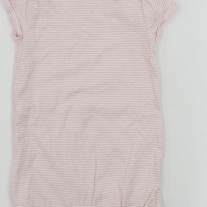 NEXT  Girls Pink Striped  Babygrow One-Piece Size 12-18 Months