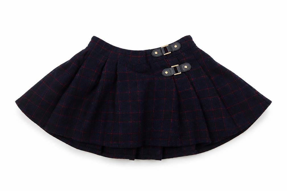 M&Co Girls Blue Check  A-Line Skirt Size 12-18 Months