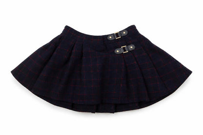 M&Co Girls Blue Check  A-Line Skirt Size 12-18 Months