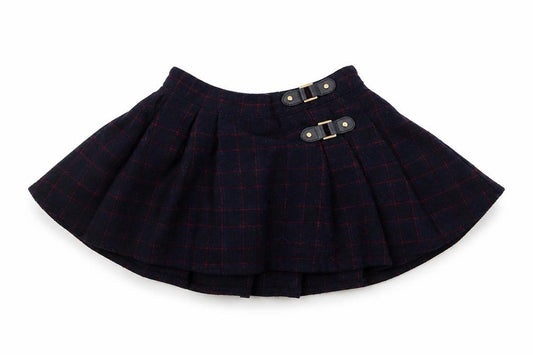 M&Co Girls Blue Check  A-Line Skirt Size 12-18 Months