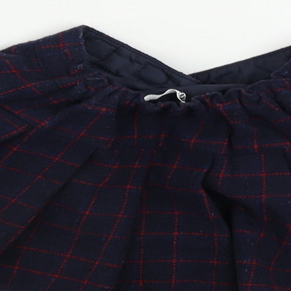 M&Co Girls Blue Check  A-Line Skirt Size 12-18 Months