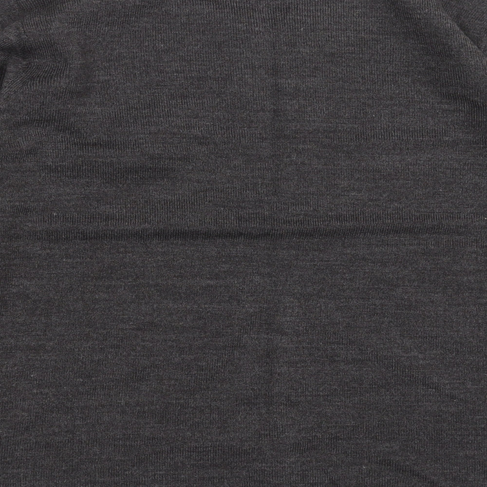 Autonomy Womens Grey Geometric Knit Pullover Jumper Size S