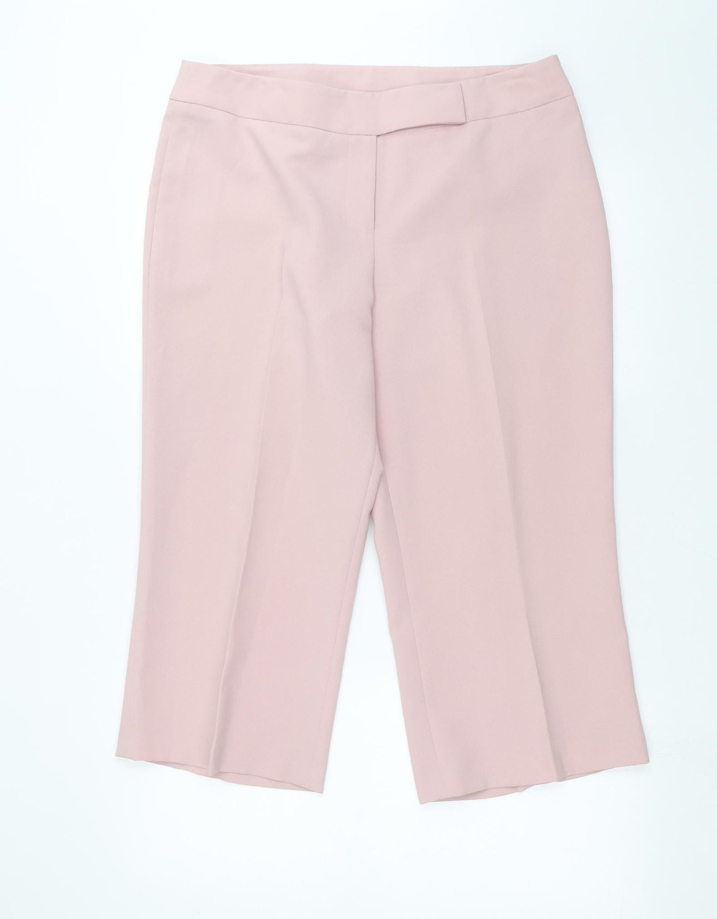 Womens UK Size 16 Evie Regular Fit Cropped Pink Trousers