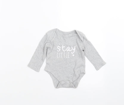 Matalan Baby Grey   Babygrow One-Piece Size 0-3 Months  - stay little