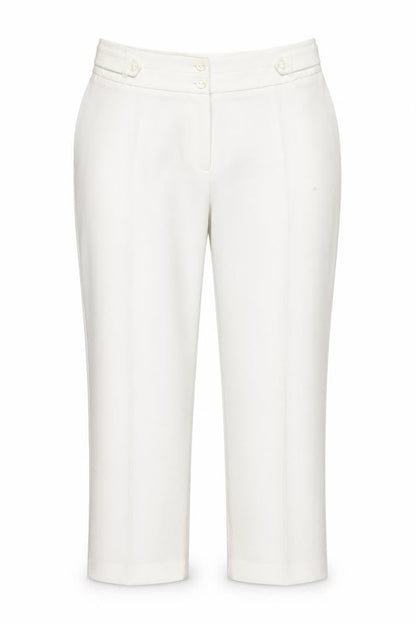 Bonmarché Womens White Cropped Trousers Size 14 L20 in