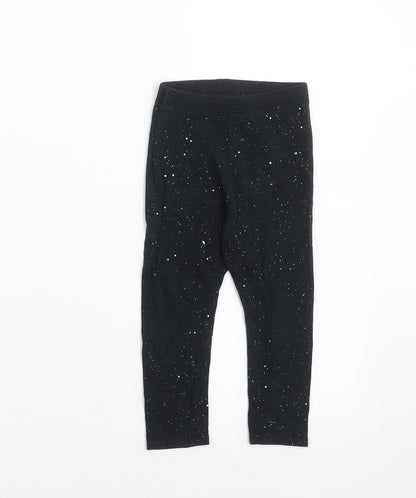 Cat & Jack Girls Black    Trousers Size 2 Years - glittery leggings