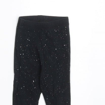 Cat & Jack Girls Black    Trousers Size 2 Years - glittery leggings