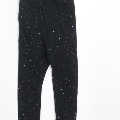 Cat & Jack Girls Black    Trousers Size 2 Years - glittery leggings