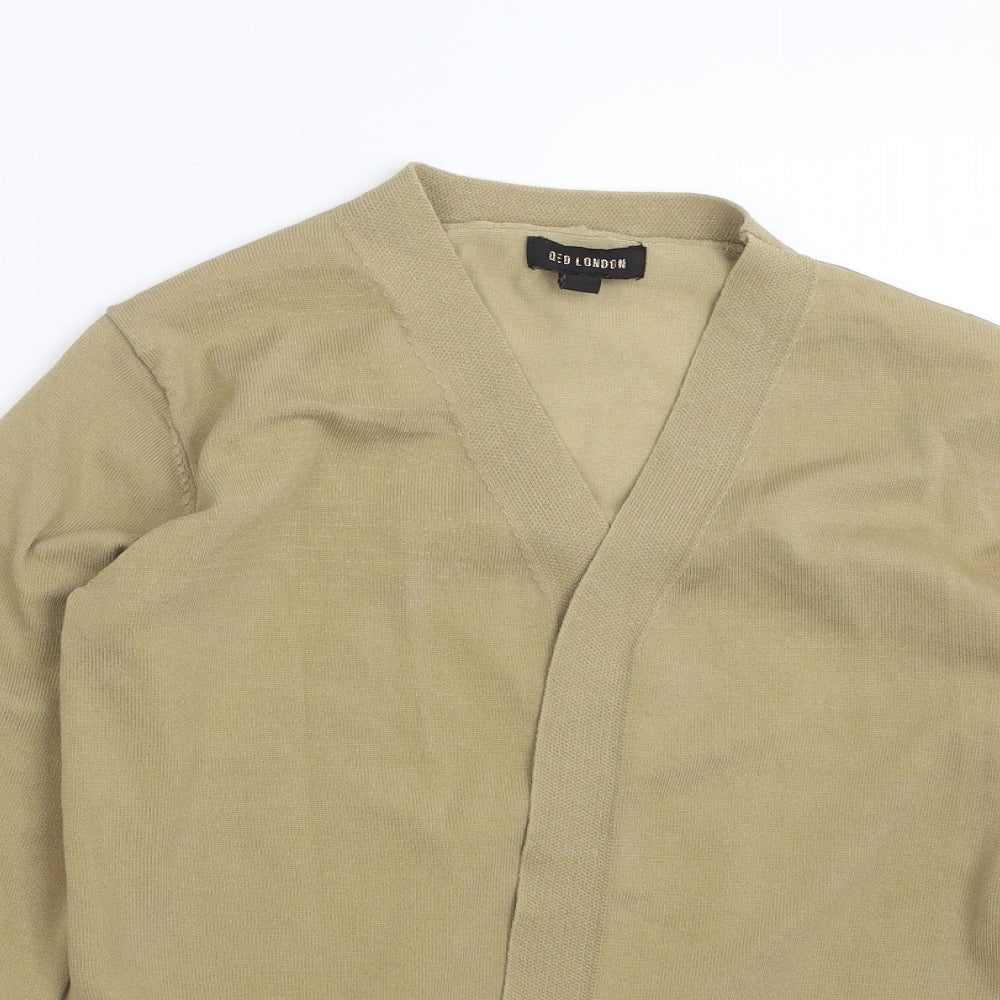 Womens UK Size S QED London Beige Cardigan Jumper