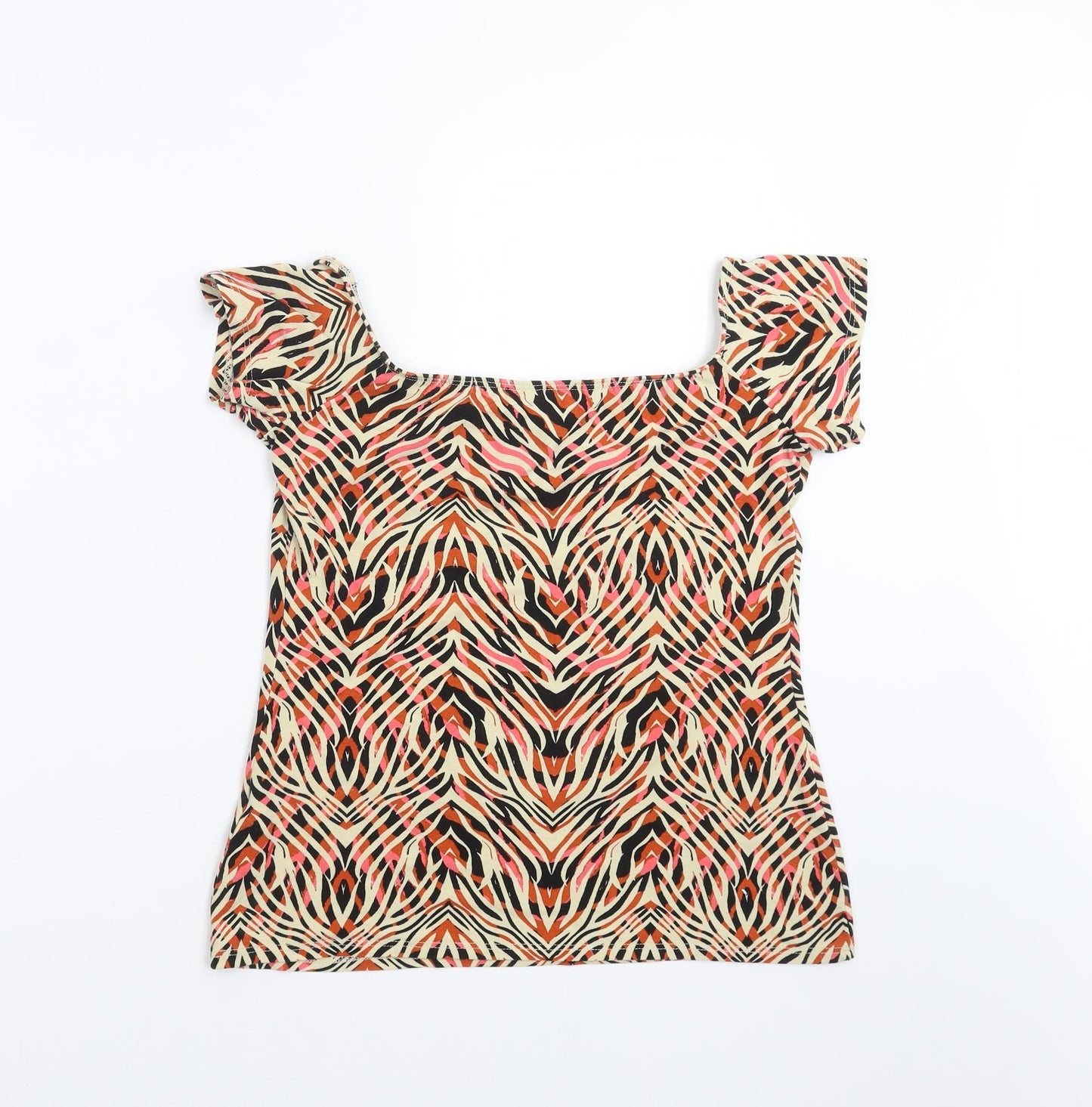 Womens UK Size 12 Dorothy Perkins Multicoloured Basic T-Shirt