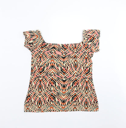 Womens UK Size 12 Dorothy Perkins Multicoloured Basic T-Shirt