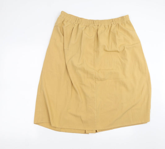 VOLONTE Womens Beige   A-Line Skirt Size 18