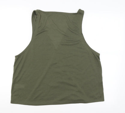 Womens UK Size 22 Simply Be Green Wrap Tank
