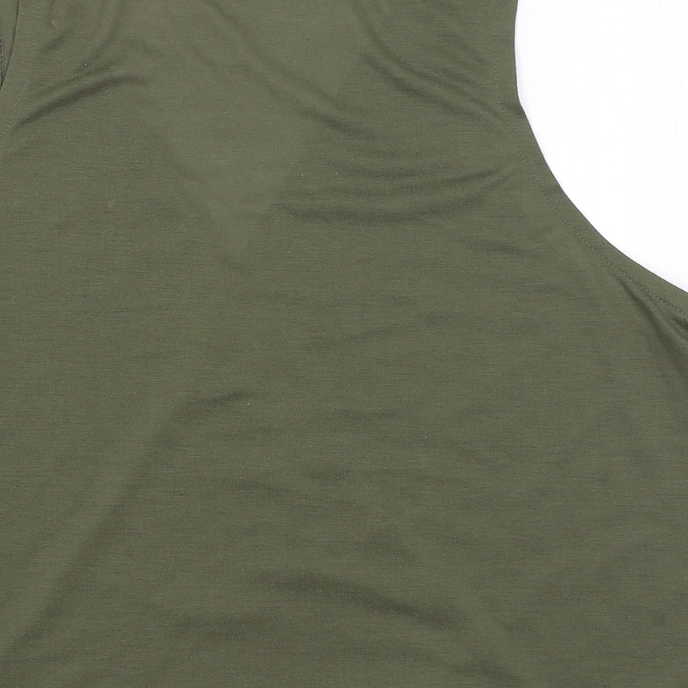 Womens UK Size 22 Simply Be Green Wrap Tank