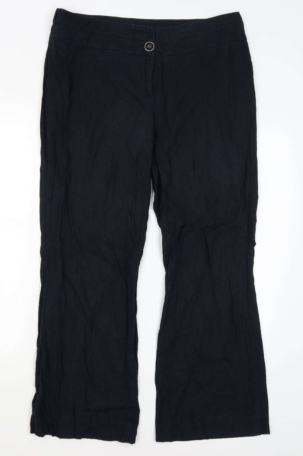 Womens UK Size 14 Collection Regular Fit  Blue Trousers
