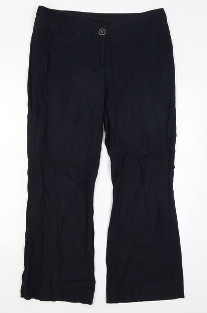 Womens UK Size 14 Collection Regular Fit  Blue Trousers