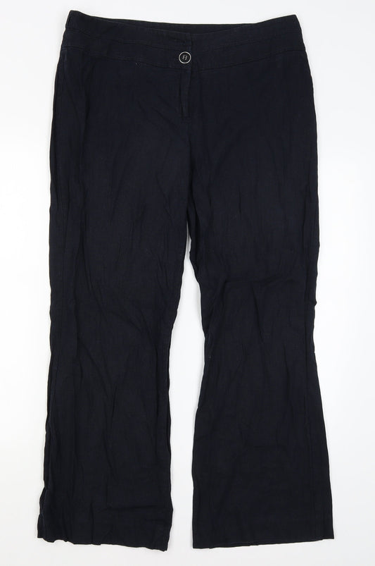 Womens UK Size 14 Collection Regular Fit  Blue Trousers