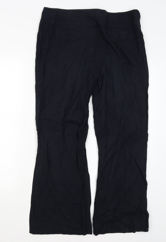 Womens UK Size 14 Collection Regular Fit  Blue Trousers