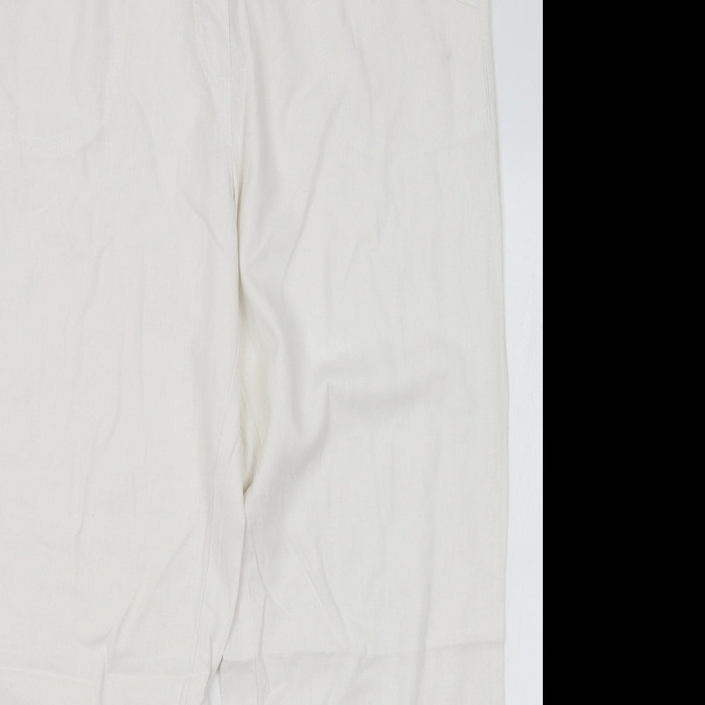 Authentic Womens White   Trousers  Size 16 L28 in