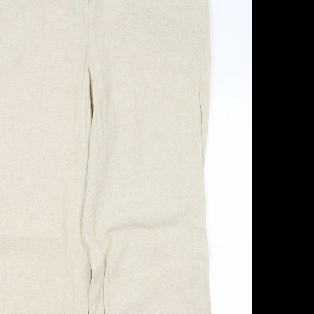Womens UK Size 16 Preworn Regular Fit  Beige Trousers