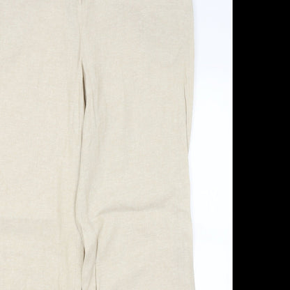 Womens UK Size 16 Preworn Regular Fit  Beige Trousers