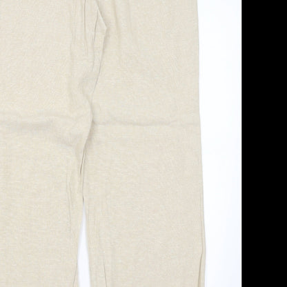 Womens UK Size 16 Preworn Regular Fit  Beige Trousers