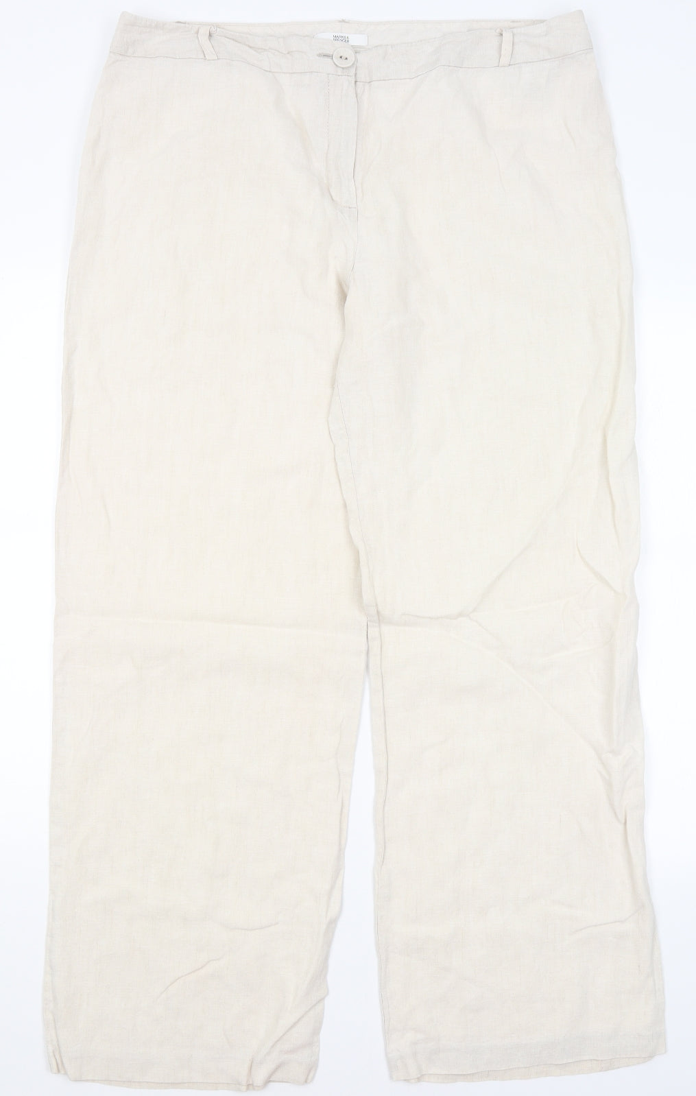 Womens UK Size 18 M&S Regular Fit  Beige Trousers