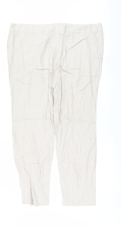 Womens UK Size 18 Marks and Spencer Regular Fit  Beige Trousers