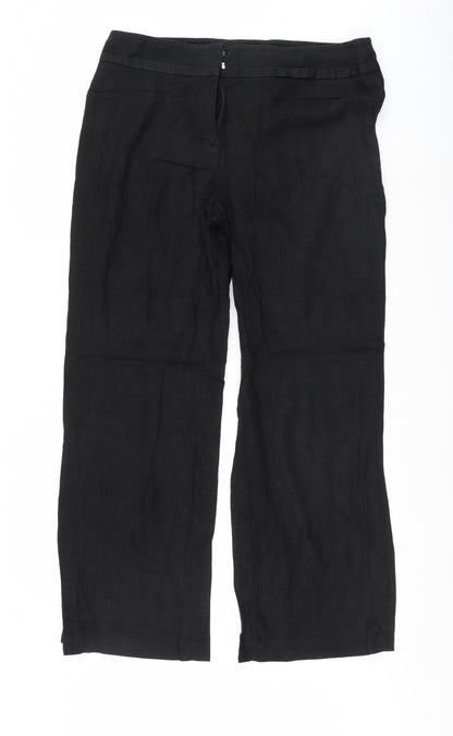 Womens UK Size 14 Marks and Spencer Regular Fit Sweatpants Black Trousers