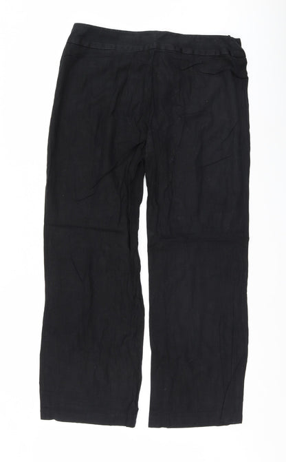 Womens UK Size 14 Marks and Spencer Regular Fit Sweatpants Black Trousers