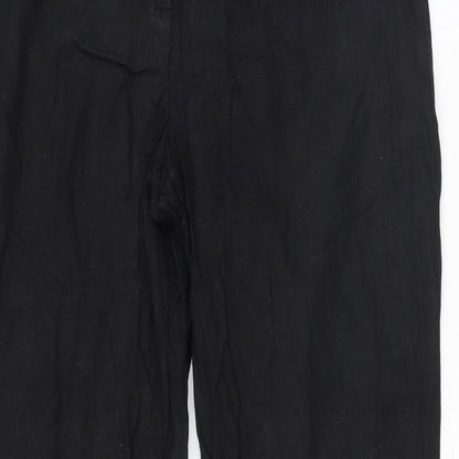 Womens UK Size 14 Marks and Spencer Regular Fit Sweatpants Black Trousers