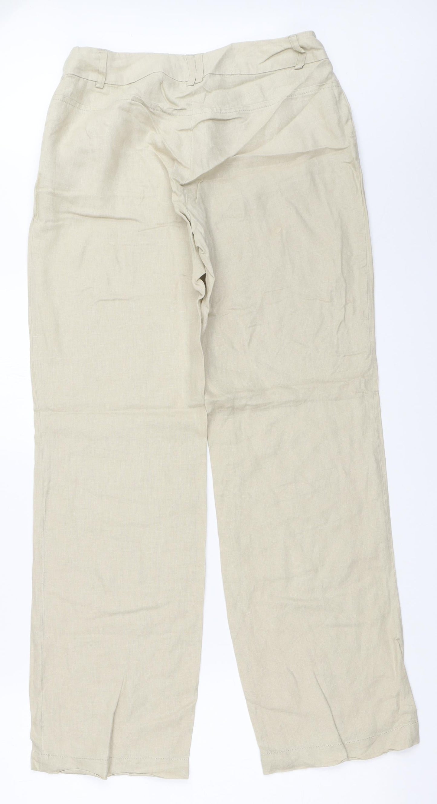 Womens UK Size 36 H&M Regular Fit  Beige Trousers