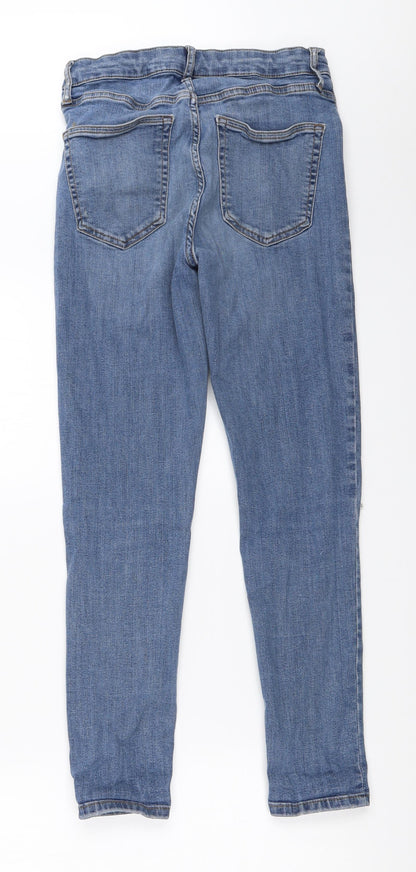 Topshop Womens Blue  Denim Skinny Jeans Size 30 in L25 in