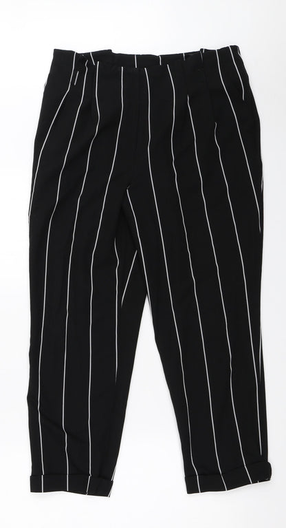 Womens UK Size 12 Miss Selfridge Regular Fit  Black Trousers